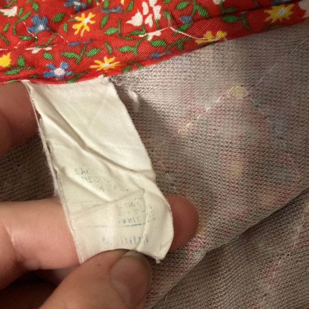 Red Floral Quilted House Coat Robe - Picture 9 of 10